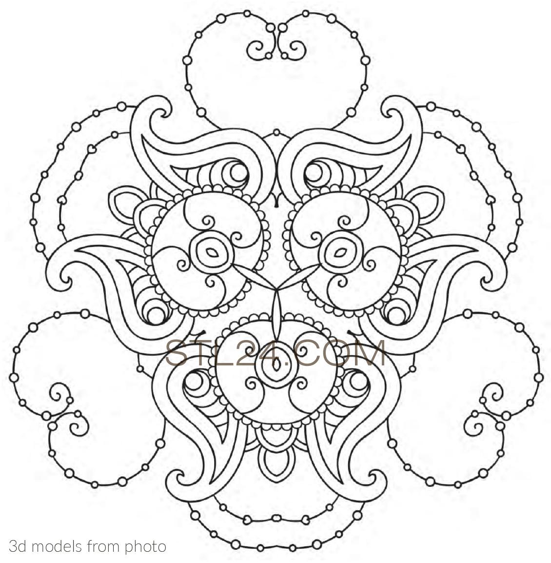 Розетки (ROSETTE_0212 -  | 3D model 3DSMAX / OBJ / STL) 3D модель для ЧПУ станка